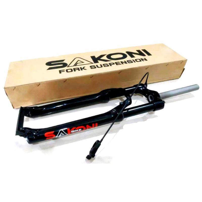 Garpu / Fork Suspension Alloy SAKONI 26 & 27.5" Oversize Travel 120 REMOTE LOCK
