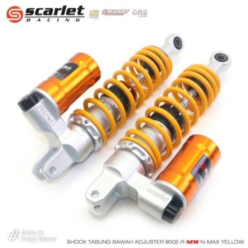 SHOCK BREAKER BELAKANG TABUNG BAWAH 9002R NMAX OLD LAMA SCARLET RACING