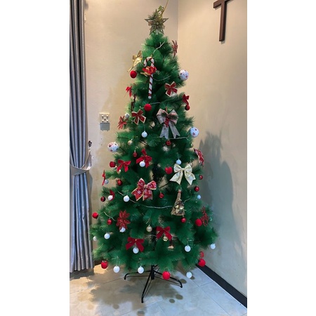pohon natal 7feet 210cm cm kembang payung realpict