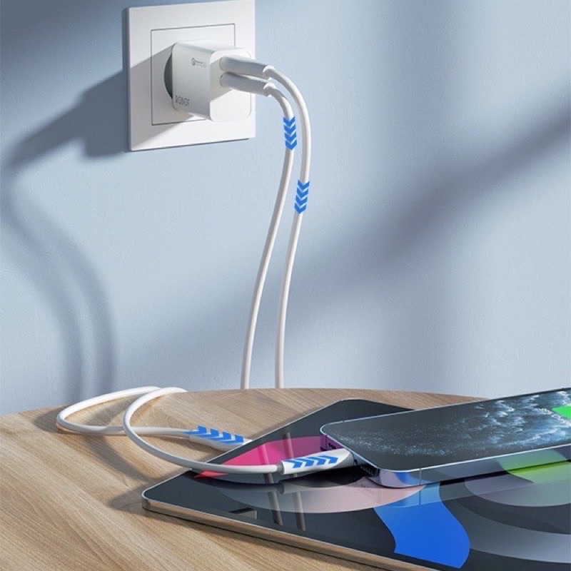 Robot Adaptor Charger RT-F3 Batok Charger Dual USB Fast Charging 18W Quick Charger Qualcomm QC3.0  Garansi Original Resmi