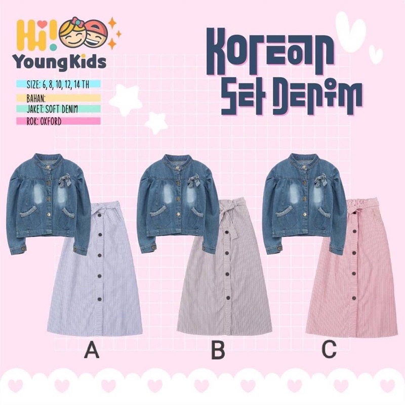 SET KOREAN DENIM BY YOUNG KIDS