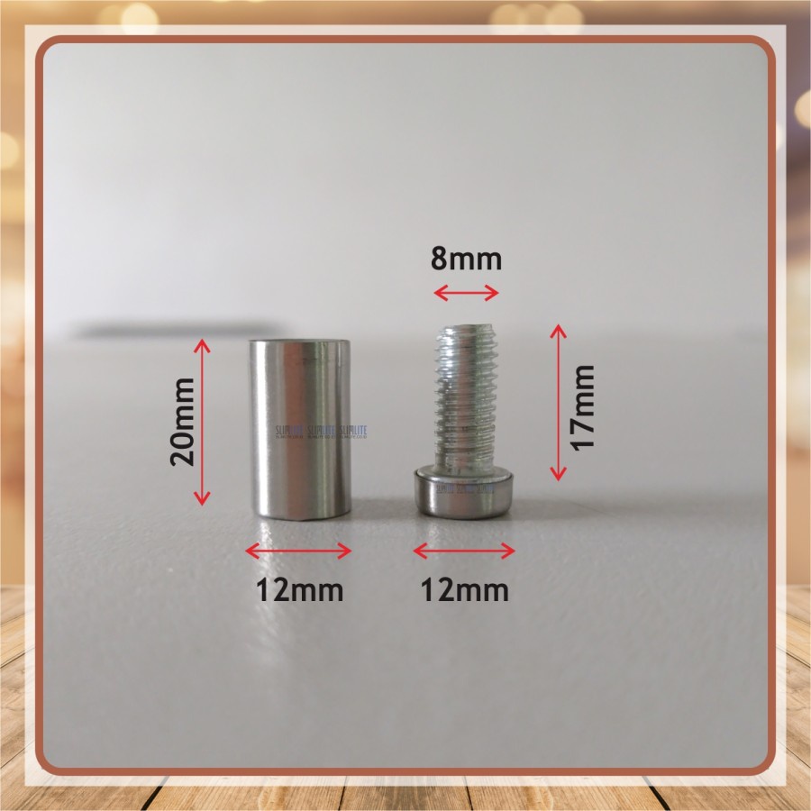 PEN IKLAN 12x25Stainless / SIGNBOARD / BAUT AKRILIK Acrylic Kaca