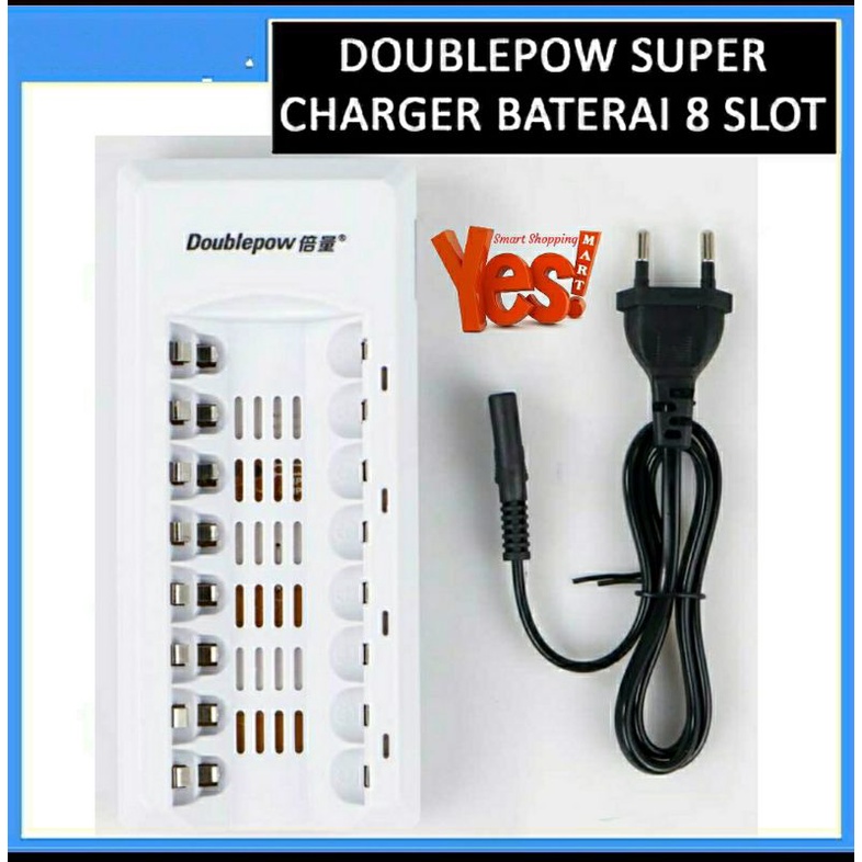 Doublepow Charger 8 Slot AA / AAA Battery Rechargeable