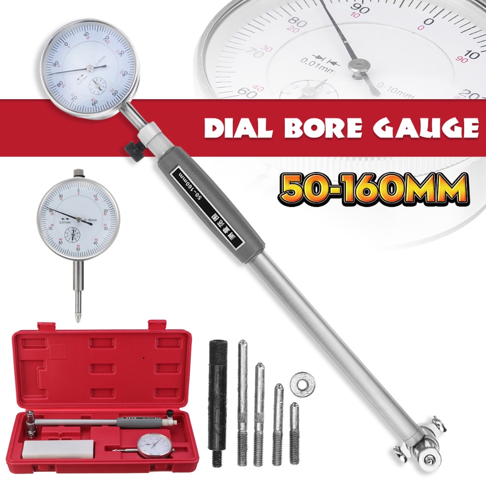 2-6 Dial Bore Gauge Silinder Mesin Indikator Measuring Test 50-160Mm