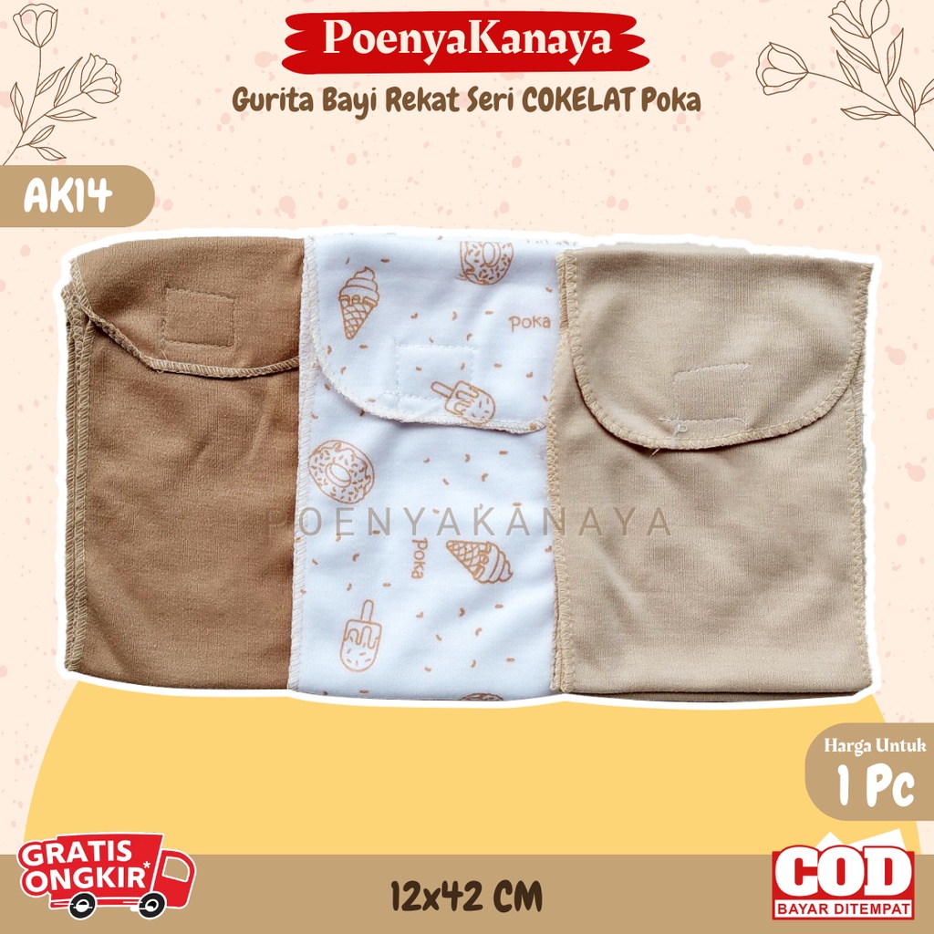 6pc/3pc Gurita Bayi Rekat Seri COKELAT Poka Perekat Press AK14