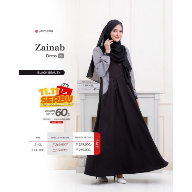 Gamis Yasmeera Zainab Ready Bisa COD