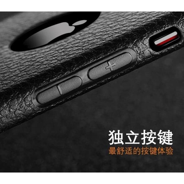 SOFTCASE JELLY LEATHER CASE IPHONE 6/6PLUS 7/7PLUS CASING IPHONE 7 - Hitam, iPhone 8