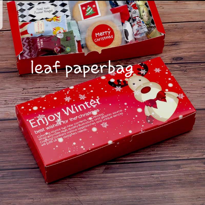 

Cookies box natal xmas / tempat kue kering natal / christmas kemasan packaging tart cookies tebal mewah murah / hampers christmas / hantaran natal / gift box natal