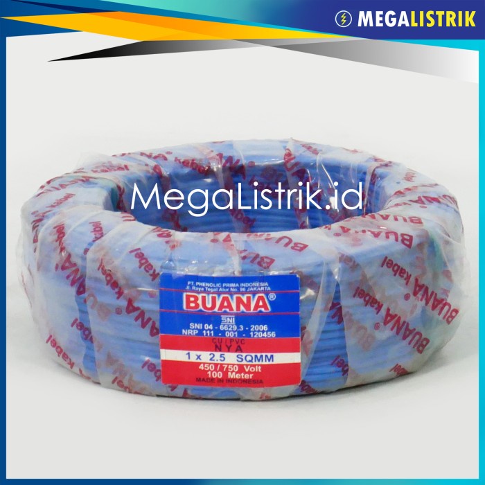 Buana Kabel Listrik Kawat / Engkel / Nya 2.5 Mm ( 100 Meter ) Cod