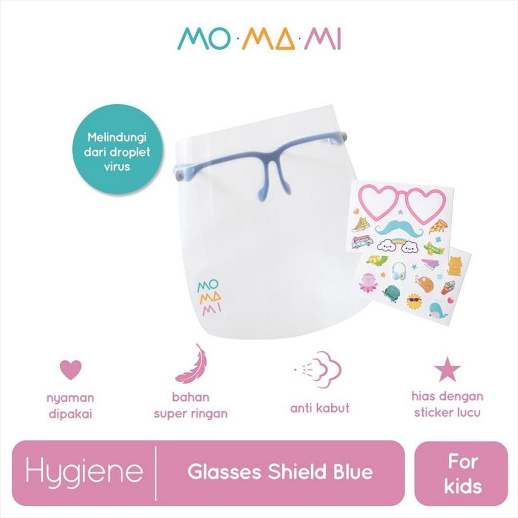 MoMaMi Comfi Face Glasses Shield Sticker FaceShield Blue