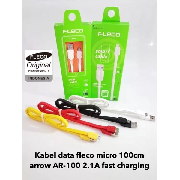 Kabel data fleco micro arrow 100cm fastcahrging Promo By Sen