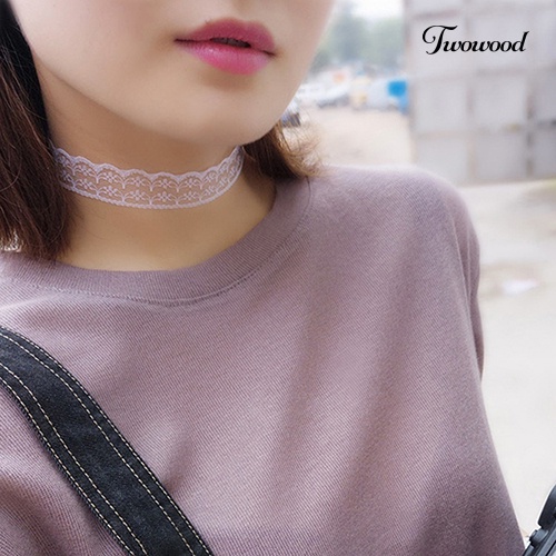 Kalung Choker Bahan Lace Gaya Gothic Punk Retro Boho Untuk Wanita