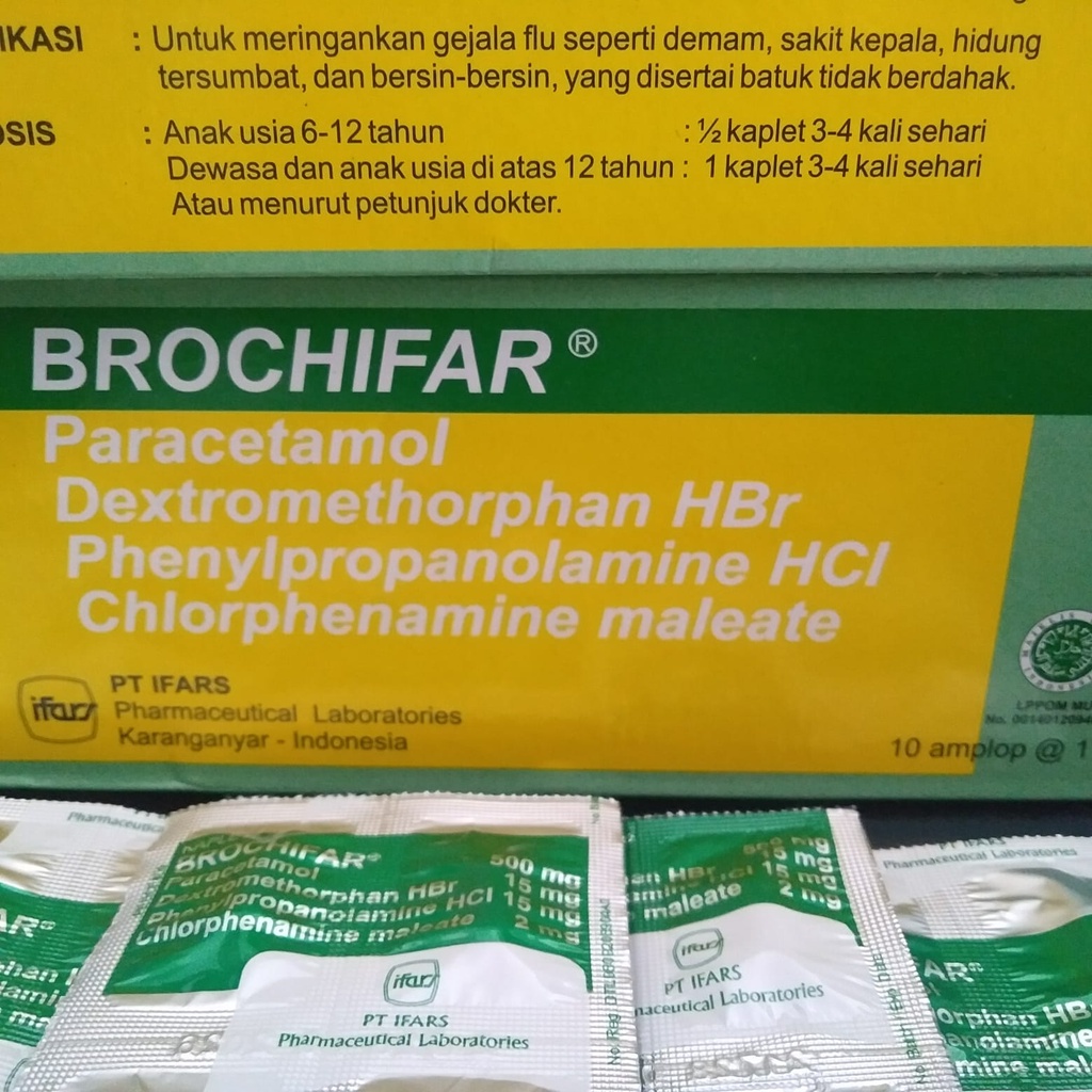 BROCHIFAR KAPLET 1 STRIP @10 KAPLET obat batuk obat flu