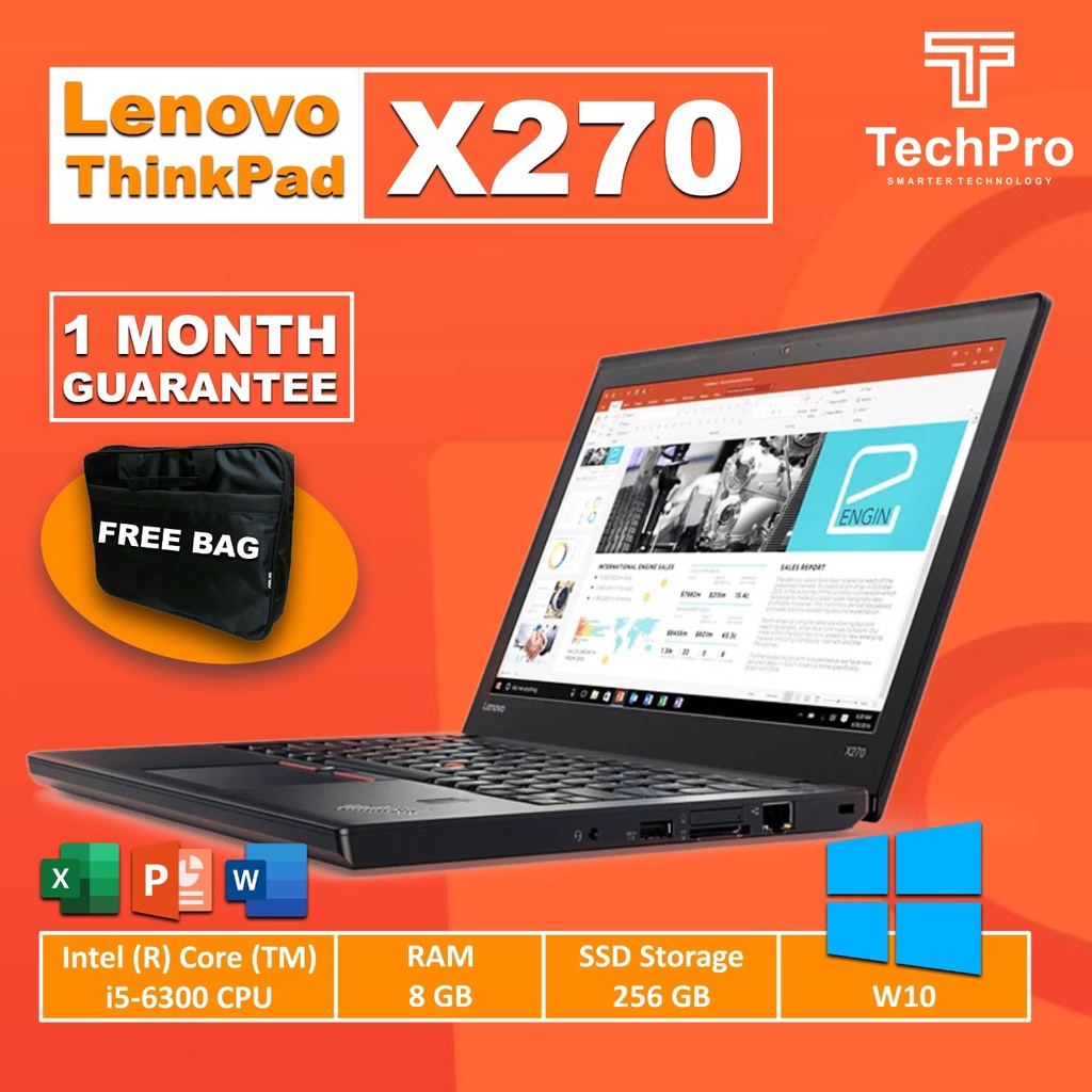 Laptop Lenovo Thinkpad X270 Ci5 Generasi 6TH Ram 8gb SSD 128/256gb SALE!!