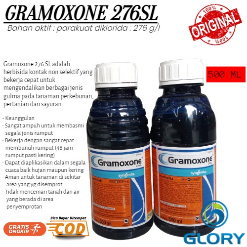 Herbisida Sistemik Gramoxone 276SL 500ML Atau Obat Multifungsi Gramason Pembasmi Gulma Alang-alang R