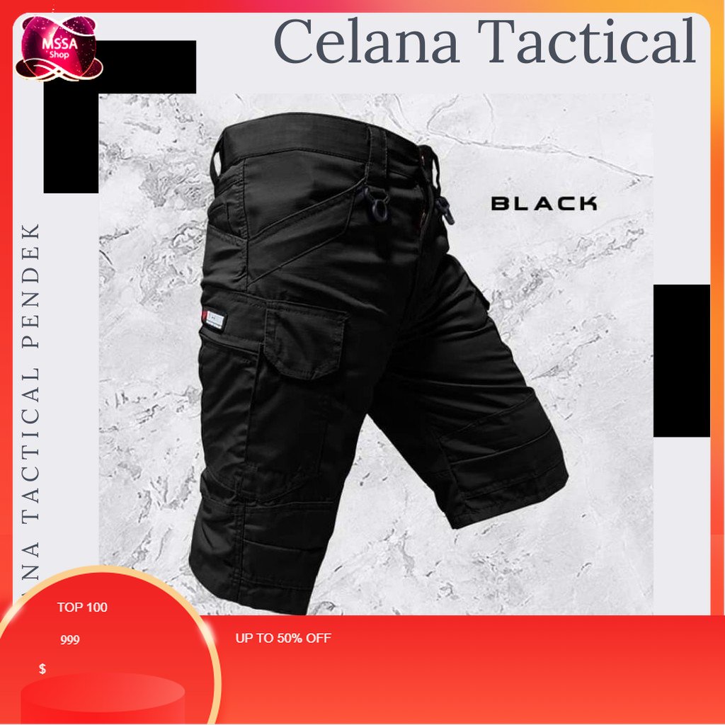 COD Celana Tactical Blackhawk/HITAM Pendek/Cetana Pria Outdoor Murah Berkualitas