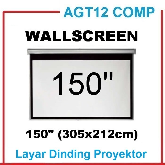 Layar Wallscreen Proyektor 150 Inch Projector Screen