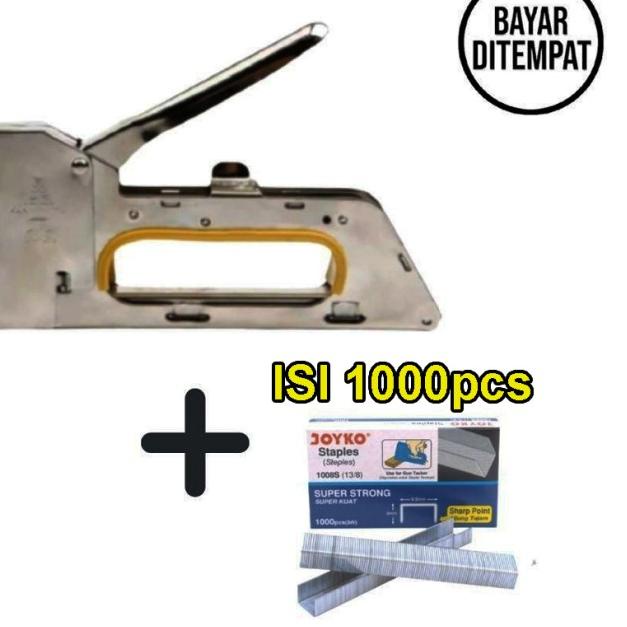 

Paket Staples Tembak Gun Tacker + Isi atau Refil 13/8 Stapler Jok