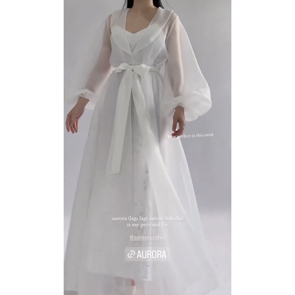 Aurora Robe - Blooming Collection -KIMONO ROBE PENGANTIN