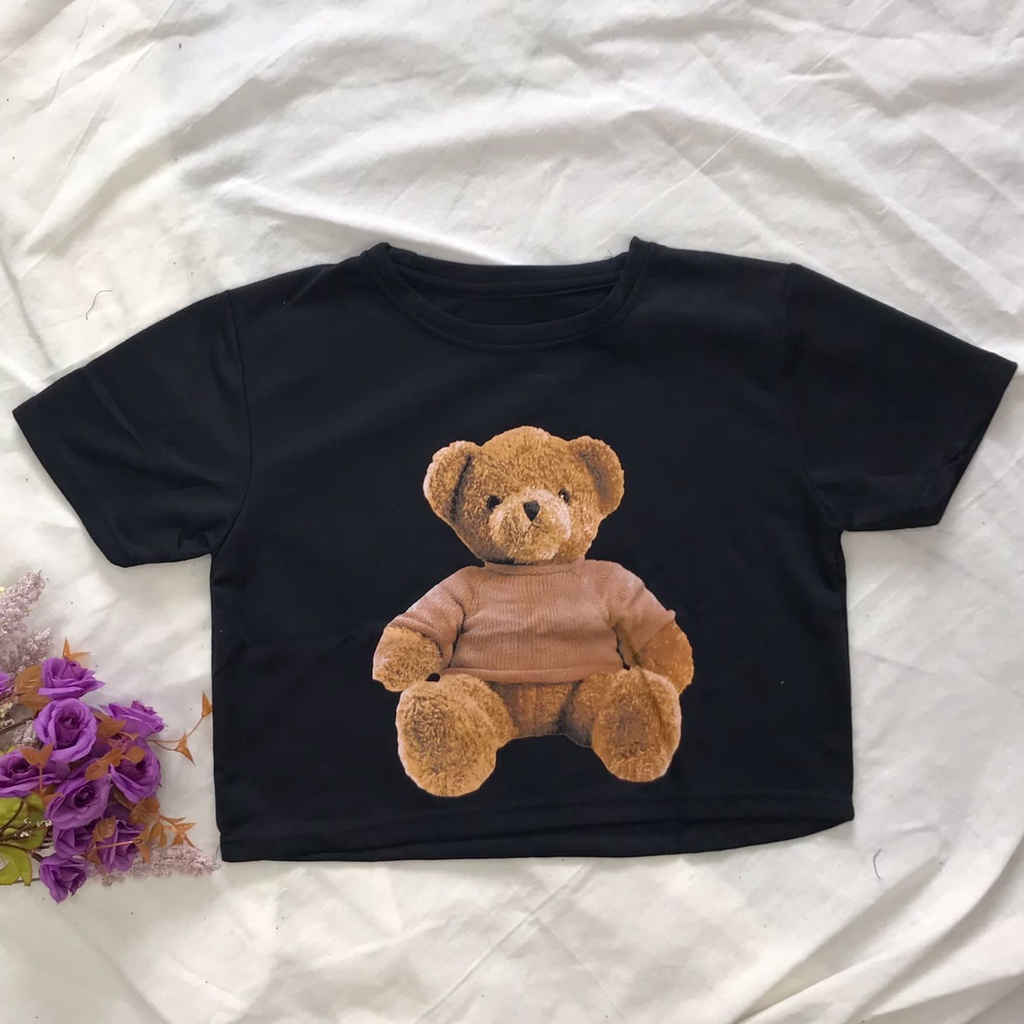 BEARSIT - Baju Kaos Wanita Crop / Baju Kaos Wanita Oversized L/XL (LLC)