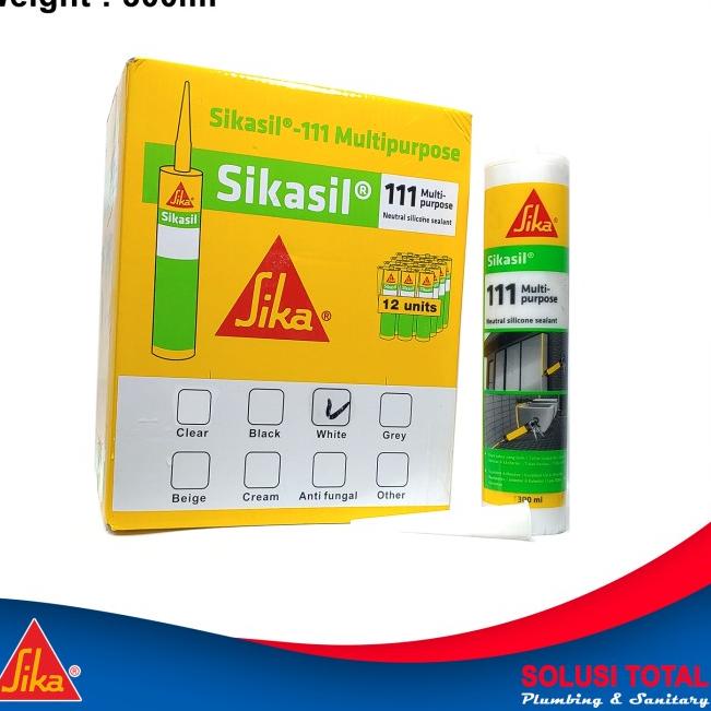 

SikaSil 111 Multipurpose White Putih Silicone Sealant Silen 300ml