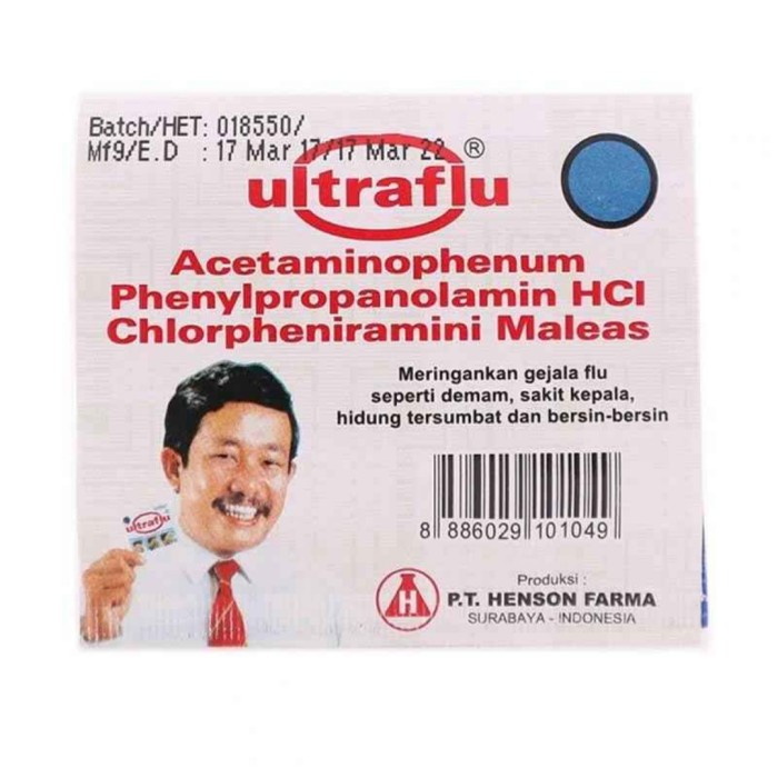 Jual Ultraflu 4 Kaplet Obat Flu Demam Bersin Batuk Ultra Flu Shopee