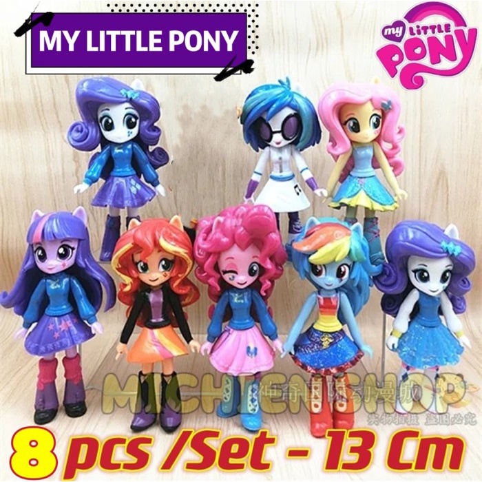 MY LITTLE PONY EQUESTRIA GIRLS ACTION FIGURE SET 7PCS