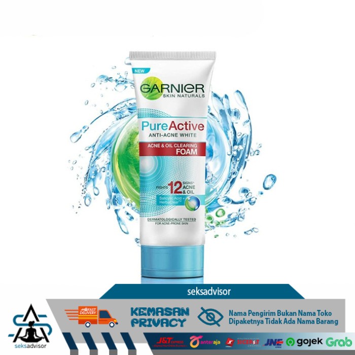 GARNIER PURE ACTIVE ACNE AND OIL CLEARING FOAM. SABUN MUKA - 100 ML MANJUR