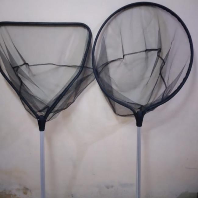 Jaring serok penangkap ikan koi besar D60 diameter 60 cm gagang 100 cm