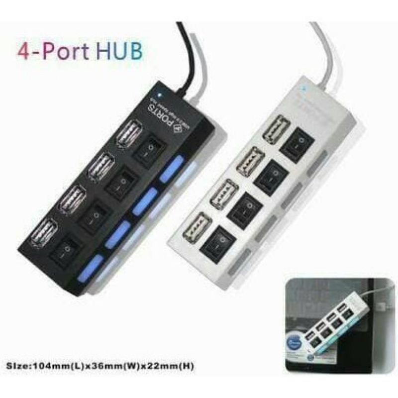 (4 in 1 )Usb Hub Saklar 4 Port Output on/off 4in1 High Speed Usb Hub 4 in 1