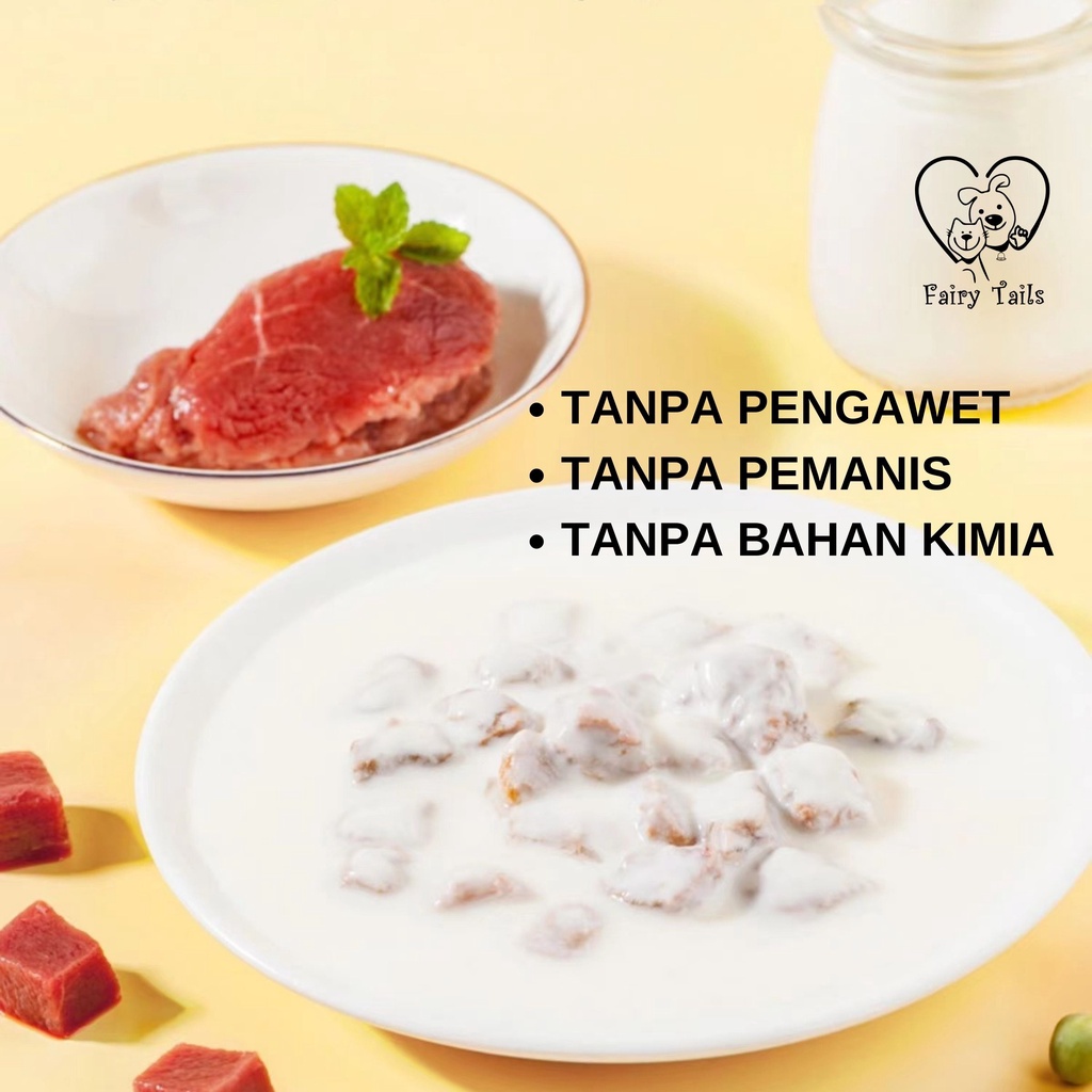 Makanan Basah Untuk Anjing Dengan Daging Asli Premium dan Susu Kambing Segar Kemasan Kantong Pouch (MyFoodie) | Pengganti Makanan Hewan Kaleng Anjing | MyFoodie Dog Wet Food with Real Meat Cube and Goat Milk