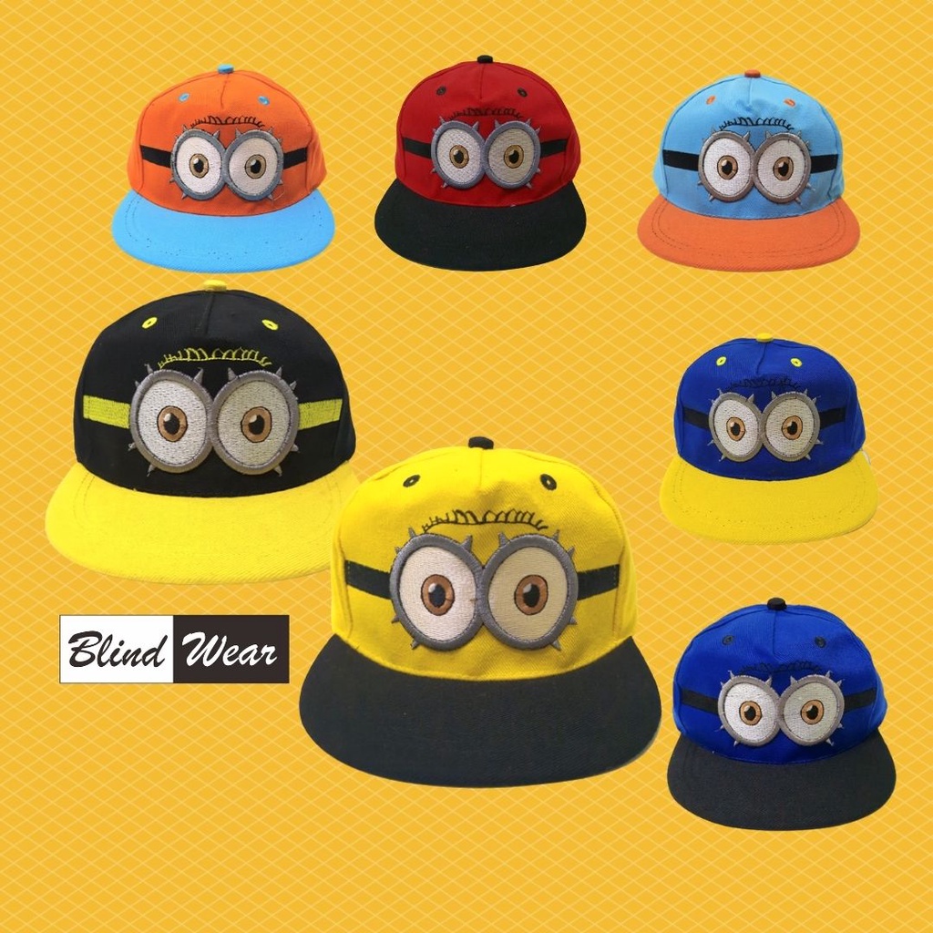 Topi Snapback Anak Karakter Minion Kartun Pria Wanita Aksesoris Premium Murah