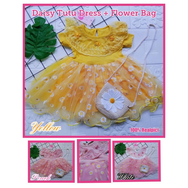 [0-5th] BEST SELLER !! DRESS TUTU ANAK IMPORT PREMIUM MEWAH 0-5 TAHUN BUNGA PEONY DAISY FLOWER / BROSS BONEKA / DRESS TUTU BUNGA MUTIARA GAUN PESTA ANAK IMPORT