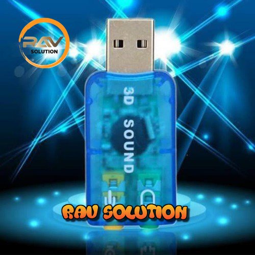 USB Soundcard  7.1/5.1 3D audio /Soundcard usb 5.1 3D External Mic Microphone Speaker  - RAV SOLUTION
