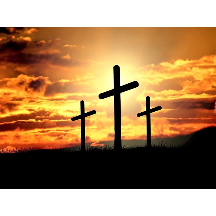 Repro digital lukisan gambar Tuhan Yesus Kristus Domba Anak Allah Bapa