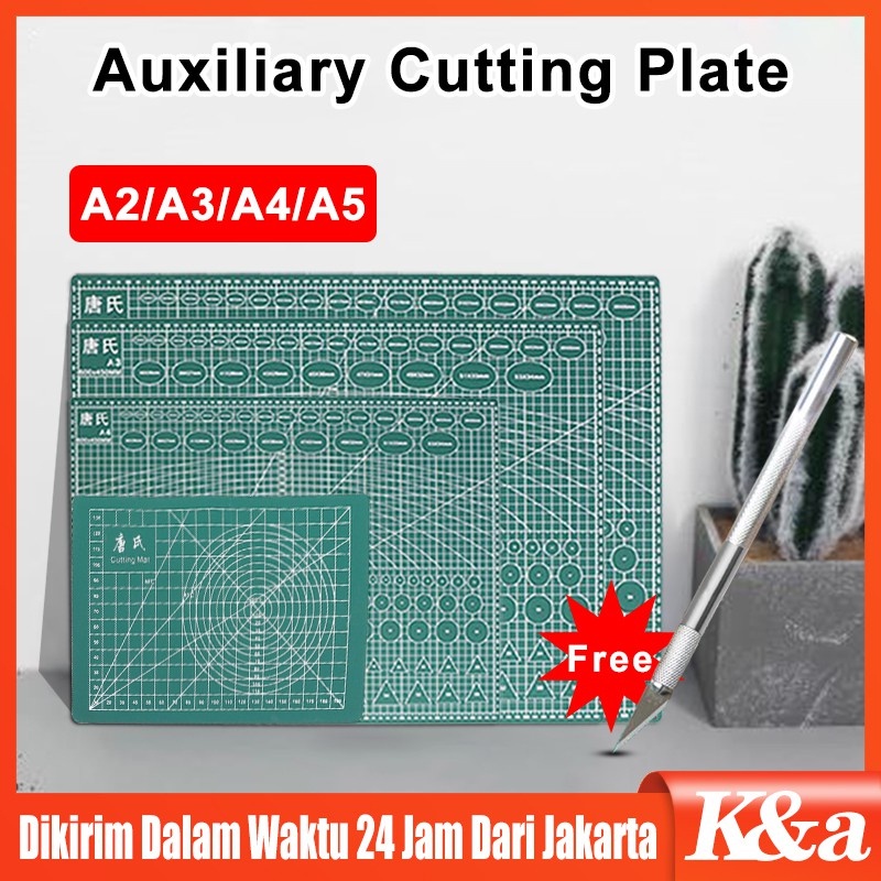 

【Free Pisau Ukir】Cutting Mat A3/A4/A5 Alas Potong Serbaguna PVC Cutting Mat Cutting Pad Board Double-sided DIY Tool