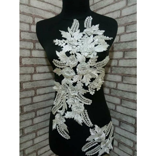 renda bunga batram/renda bordir berkualitas/renda bordir tempel/renda bordir halus/renda bordir tren