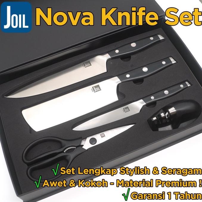 Pisau Dapur Knife Set Nova Gift Set - Chef Nakiri Utility Knife - Joil