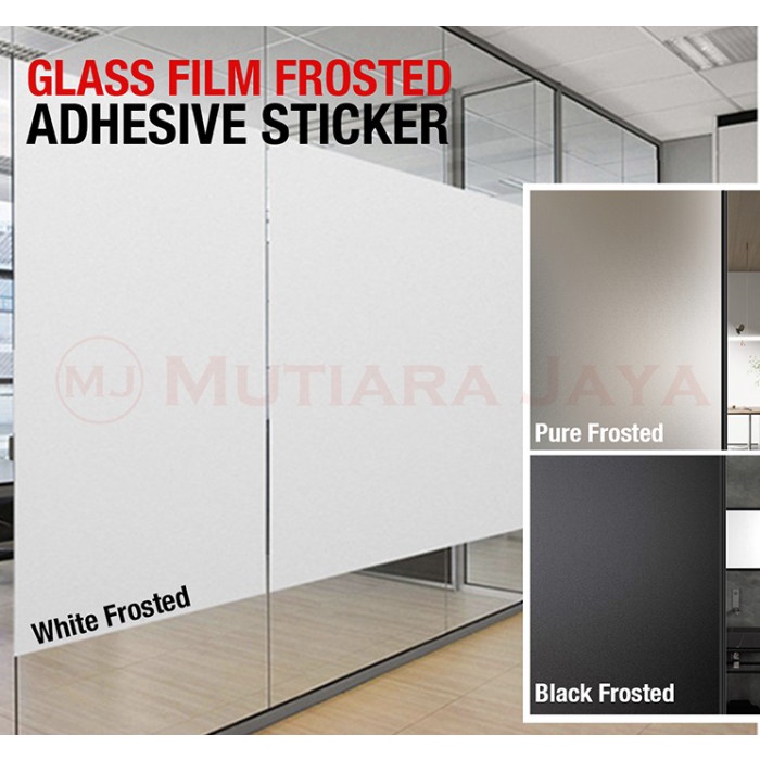 [Sticker] Stiker Pintu Kaca Film Jendela Buram Putih Hitam Sandblast Sticker [Ready]