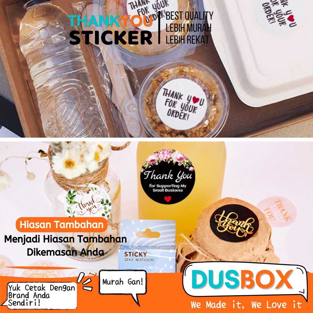 

RK Thank You Sticker isi 500 pcs / Sticker Segel / Sticker Label / Sticker Terima Kasih / Sticker