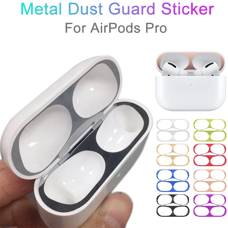 Stiker Patch Cover Pelindung headset Bluetooth Anti Debu Bahan Metal Untuk AP Pro 2