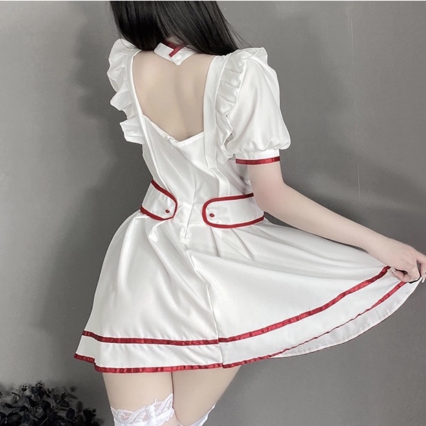 Seragam Cosplay Sexy Maid Cosplay Uniform Sexy Lingerie Set Seragam Cosplay Perawat A567