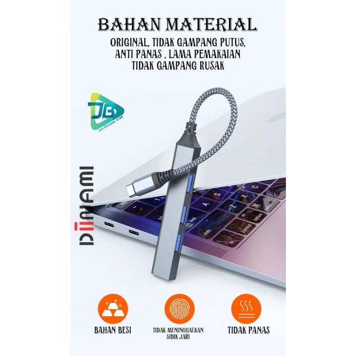 DIINAMI G05 Kabel Adapter USB Hub Type C Cable Multi Port 4 in 1 to USB 3.0 Macbook Air Pro 2020 2021 M1 JB6117