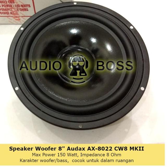 Speaker Woofer 8" 8 inch 8 in Audax AX-8022 CW8 MKII AX 8022 AX8022