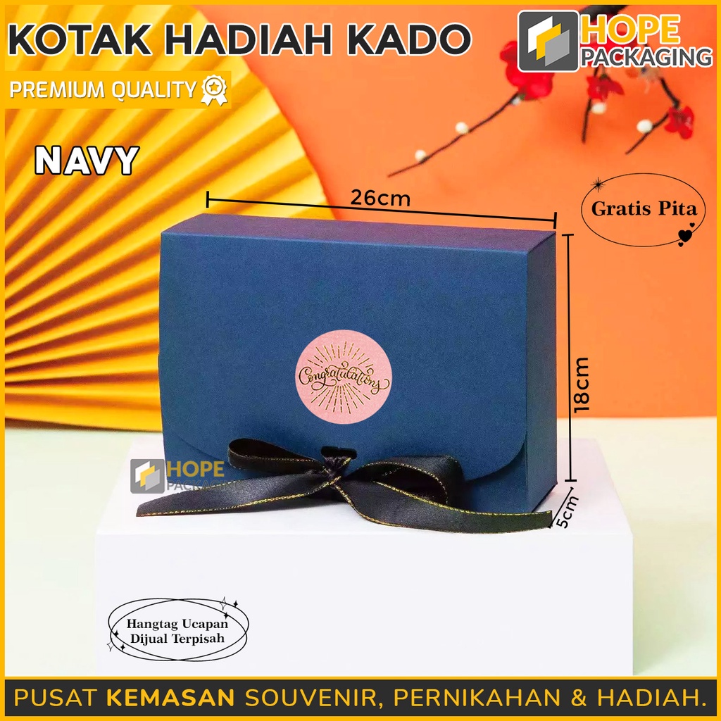 Kotak Hadiah SIZE L Motif Marble uk. 26 x 18 x 5 cm / box hijab / kotak kerudung / Box Gift Pita Kotak Souvernir