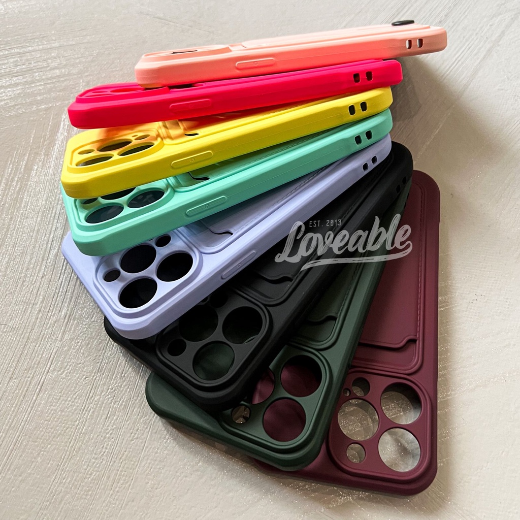 Silicone card holder case iphone for 12 pro max