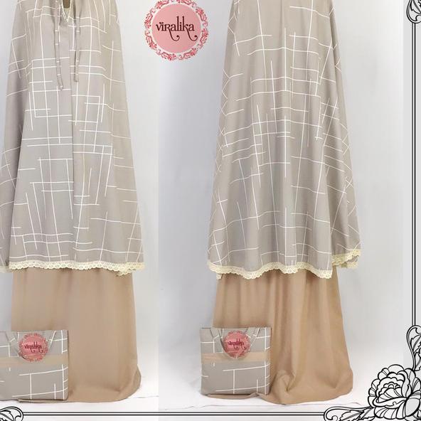 Mukena Bahan Katun Adem / Katun premium / Perlengkapan sholat / V6 - Putih