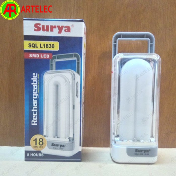 lampu Lampu Led Emergency SURYA SQL L1830 lampu darurat portable bisa di cas(C1K4) Super Terang Lamp