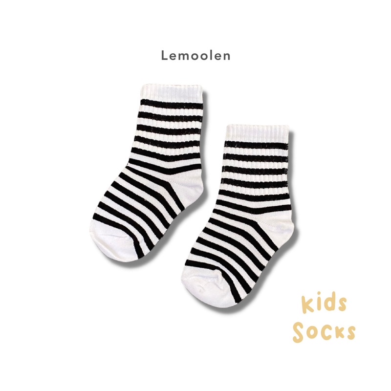 Lemoolen - NEW! Oldschool Kids Socks Premium 1-5 tahun | kaos kaki anak motif oldschool | kaos kaki anak stripe | kaoskaki anak cotton | kidssocks | kids socks | kaos kaki anak toodlers