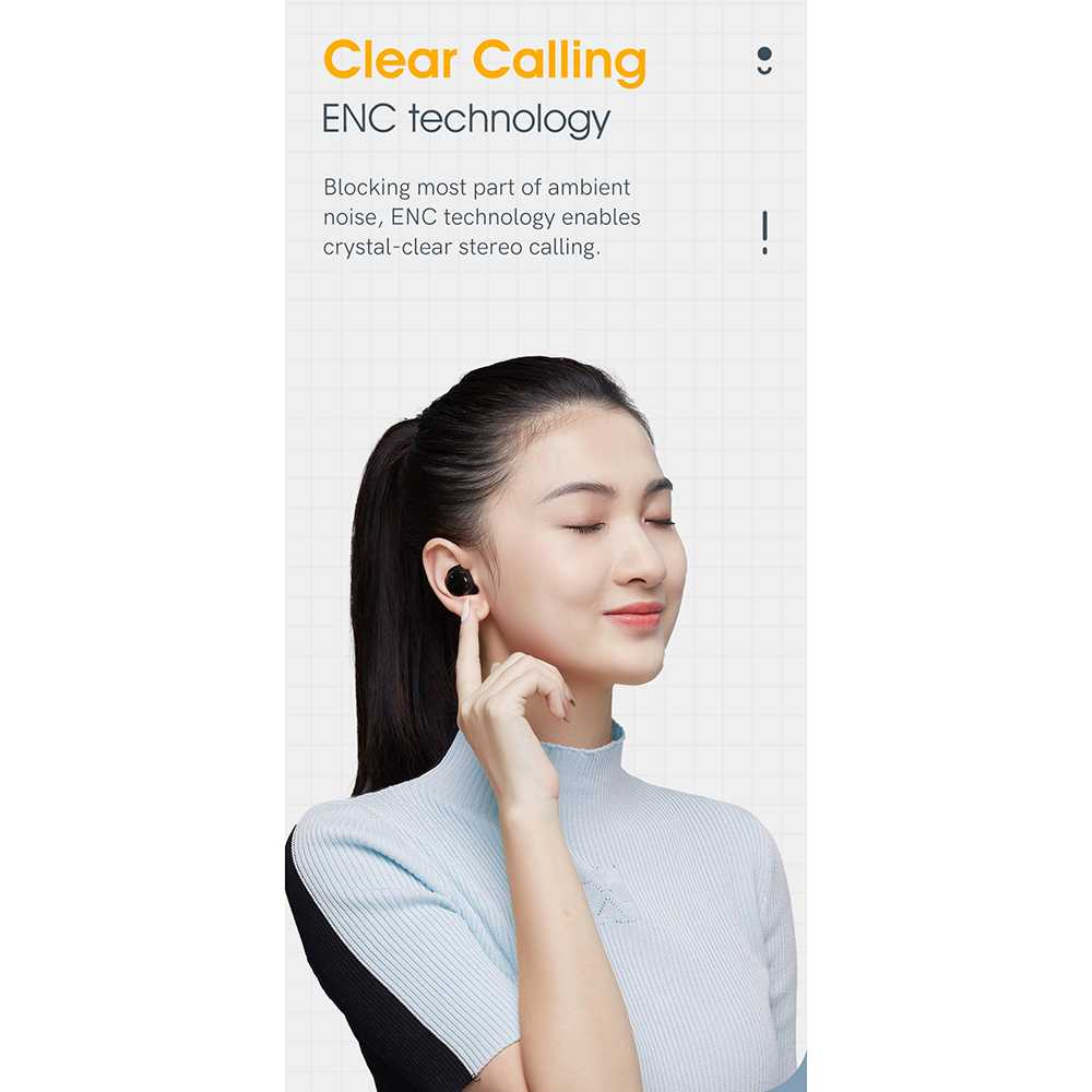 QCY TWS Bluetooth Earphone with Charging Case - QCY-T17 T1C